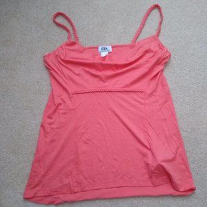 b.p.c. fashion Coral Cami top with braided straps M‎ NWOT